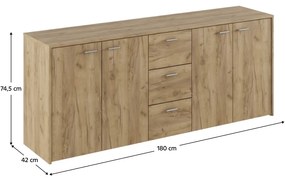 Szafka HUGOS 180, dąb sonoma