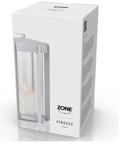 Jasnoszary lampion LED na USB (wysokość 25 cm) Firefly – Zone