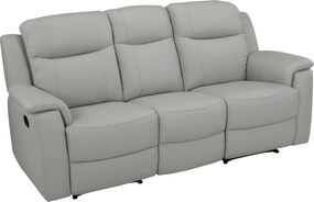 Kanapa 3+2+1 z funkcją relax EVASION ze skóry – Kolor jasnoszary