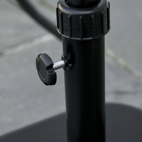 Outsunny Podstawa parasola z betonu 11kg, kwadratowa, stojak na parasol 32-38 mm średnicy drążka, czarny | Aosom PL