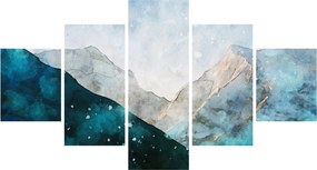 Obraz - Rysunek gór (125x70 cm)