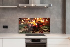 Szklany Panel Zimowa Herbata z Cynamonem