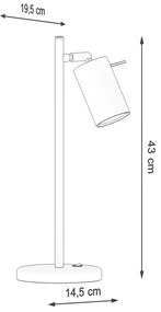 Lampa biurkowa RING czarna SOLLUX  LIGHTING