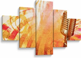 Obraz - Mikrofon retro (125x70 cm)