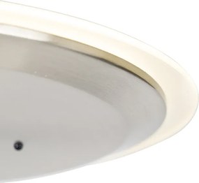 Nowoczesna lampa podłogowa stalowa z wbudowanym LED z możliwością ściemniania i ramieniem do czytania - Strela