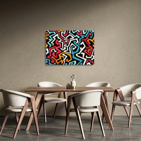 Obraz na szkle abstrakcji graficznej (70x50 cm)