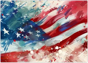 Obraz na szkle - Flaga USA (70x50 cm)