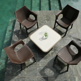 Fotel rattanowy Cambridge Dark Brown 61 x 54 x 80 cm