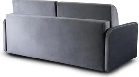 Sofa Rozkładana z Funkcją Spania LUMO Dwuosobowa Szara Nowoczesna do Salonu