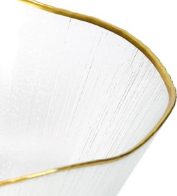 Szklana miska ze złotą obwódką DATURA, 21 cm