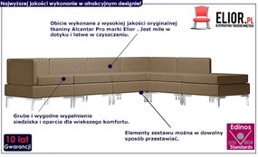 6-częściowy brązowy zestaw wypoczynkowy - Marsala 6D