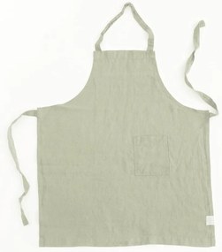 Dziecięcy zielony lniany fartuch Linen Tales Regular, 67x57 cm
