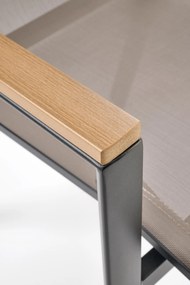 FIERRO Krzesło ogrodowe na taras aluminium trwałe możliwość sztaplowania