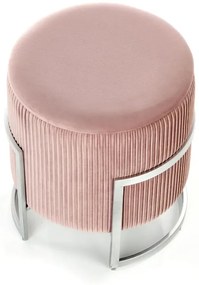 Pufa CRICKET VELVET jasnoróżowa HALMAR