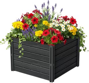 Podwyższona grządka BASE PLANT, 61x61x46cm, antracytowa Prosperplast