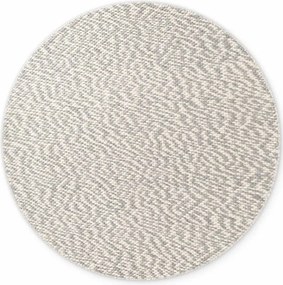 Jasnoszaro-kremowy wełniany okrągły dywan tkany ręcznie ø 160 cm Lyon Beans – Elle Decoration