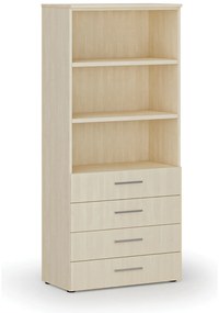 Szafa biurowa z szufladami PRIMO WOOD, 800 x 420 x 1781 mm, brzoza