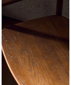 Brązowe krzesło z litego drewna dębowego Fondes – Kave Home