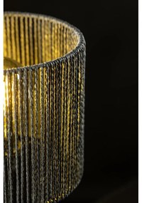 Czarna lampa stołowa z kloszem z plecionki trzcinowej (wysokość 48 cm) Foresto – GTV