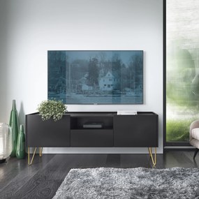 Komoda ARMONIA 144 cm do Salonu Sypialni Czarny