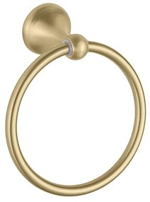 Wieszak łazienkowy RING 332867 ZŁOTY SZCZOTKOWANY RETRO