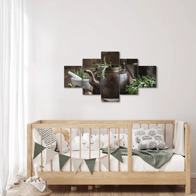 Obraz - Czajniczek z rozmarynem (125x70 cm)