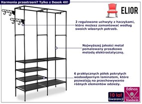 Stelażowa Garderoba Na Ubrania Z Półkami Z0-S80