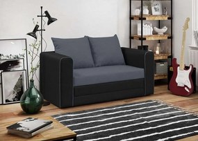 Sofa rozkładana 2 os BETA Szary/Czarny