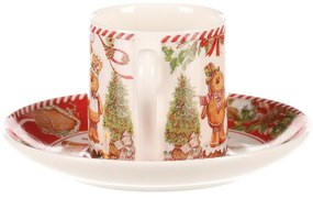 Zestaw upominkowy 2 świątecznych filiżanek ze spodkami Pierniczki 180 ml