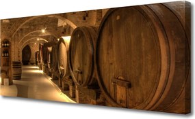 Obraz na płótnie Drewniane Beczki w Starym Stylu