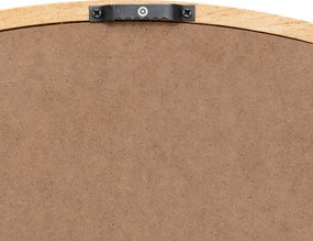 Lustro ścienne KIM w drewnianej ramie, Ø 75 cm