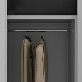 Szafa metalowa ubraniowa z półkami DAWID, 900 x 1850 x 450 mm, szara