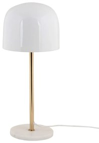 Biała lampa stołowa z metalowym kloszem (wysokość 50 cm) Manta – Leitmotiv