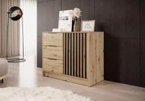 Komoda z lamelami Sophie 105cm szuflady drzwi nowoczesna sypialnia przedpokój