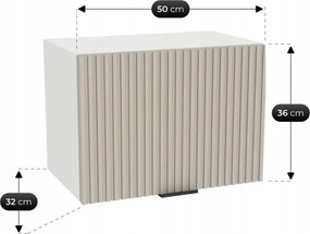 Zestaw Mebli Kuchennych MODERN 170 cm Kaszmir/Biały Ryflowany Nowoczesny