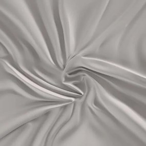 Kvalitex Prześcieradło satynowe z gumką, jasnoszary , 140 x 200 cm