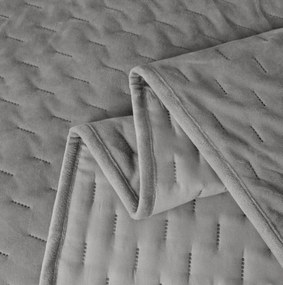 Aksamitna narzuta na łóżko ASTRALIA, szara Rozmiar: 200 x 220 cm