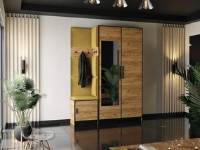 Garderoba ROJ 13 Dąb Craft Złoty + Żółty