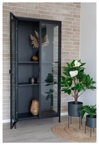 Czarna metalowa witryna 80x175 cm Brisbane – House Nordic