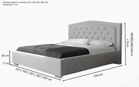 Łóżko sypialniane GLAMOUR SLIM - 120x200