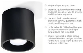 Czarna lampa sufitowa Nice Lamps Roda