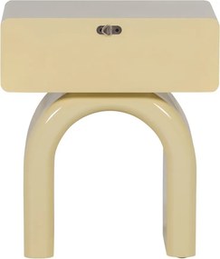 Jasnożółta szafka nocna z połyskiem Zorel – WOOOD