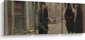 Obraz - John Singer Sargent, Street in Venice, reprodukcje (z zegarem) (90x30 cm)