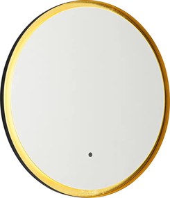 Lustra łazienkowe czarne ze złotem, w tym LED i ściemniacz dotykowy - Pim