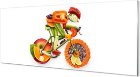 Szkło do Kuchni na Ścianę Artystyczna Postać z Warzyw