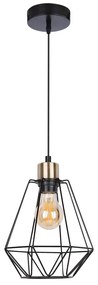 Czarna metalowa lampa wisząca ø 19 cm Primo – Candellux Lighting