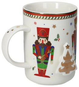 Biały kubek ze świątecznym motywem 400 ml Lo schiaccianoci – Brandani