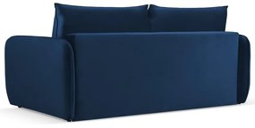 Ciemnoniebieska aksamitna rozkładana sofa 214 cm Vienna – Cosmopolitan Design