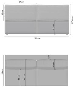 Kanapa Solvero z funkcją spania - jasny beż plusz Tilia 01