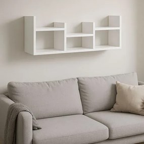 Biała Minimalistyczna Półka Ścienna L7-E13